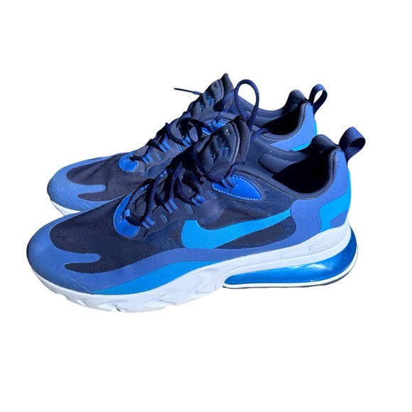 Nike Air Max 270 React Men\'s Sneakers Blue Sz 12 Running Shoes